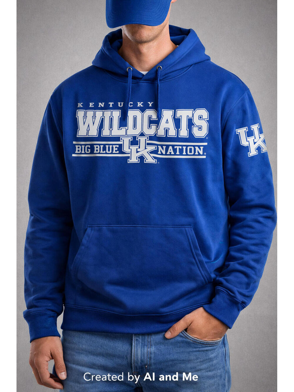 University of Kentucky Wildcats Hoodie Large Blue Big Blue Nation UK Pullover